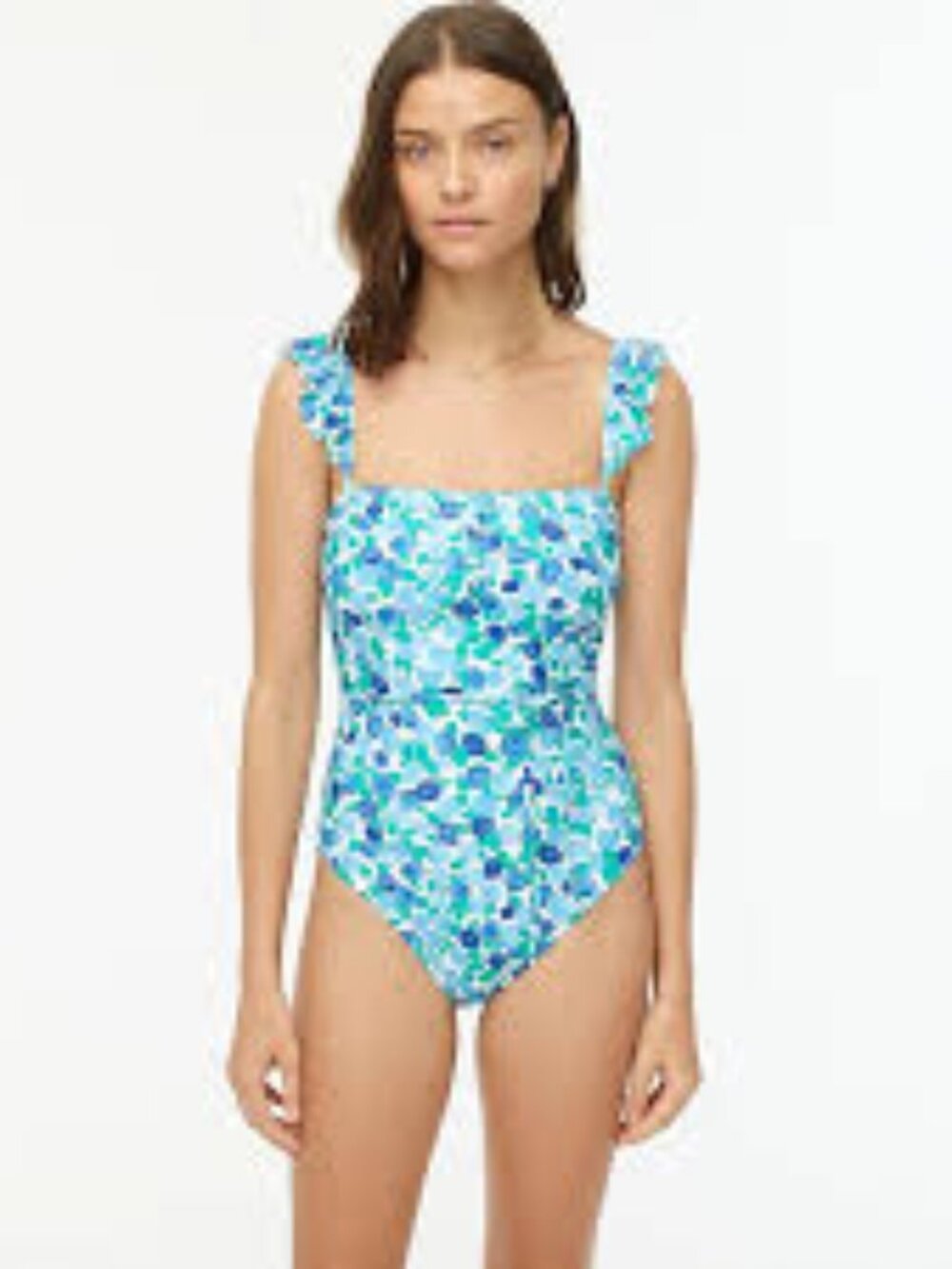 J.Crew Blue & Teal Floral Swim One Piece Sizeβ 10
